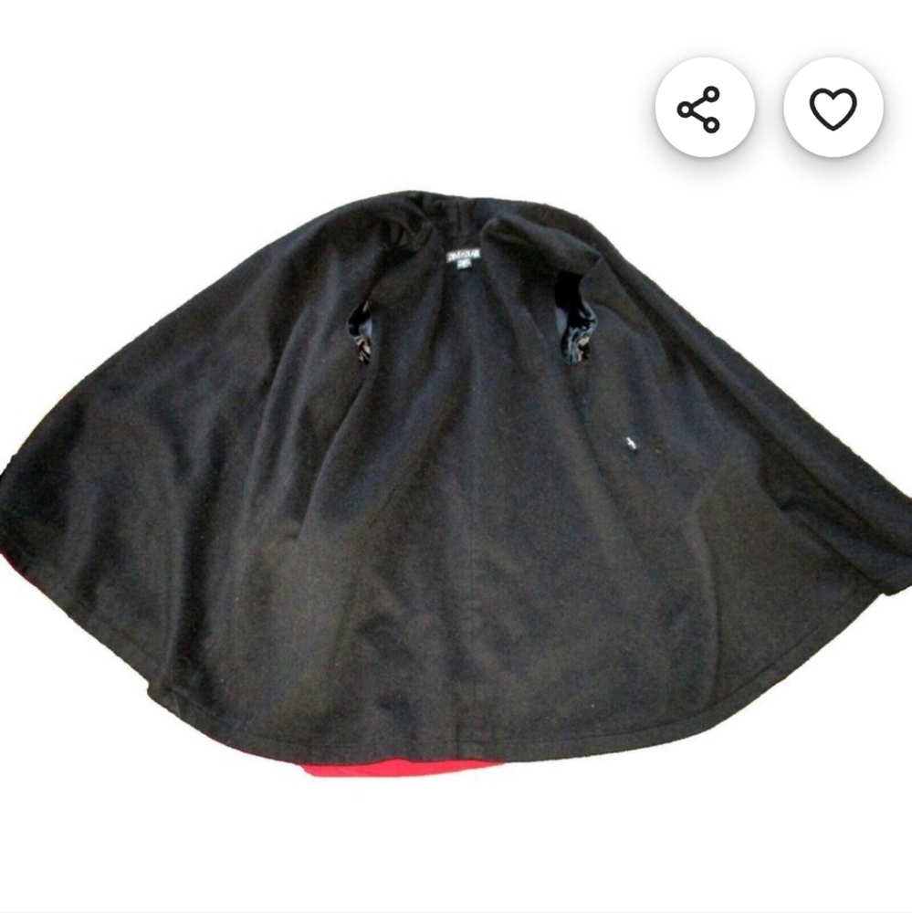 Swing Coat, Vintage Steve By Searle, Size 8 Women, RedBlack, Wool Lining, Peaco - Picture 4 of 10